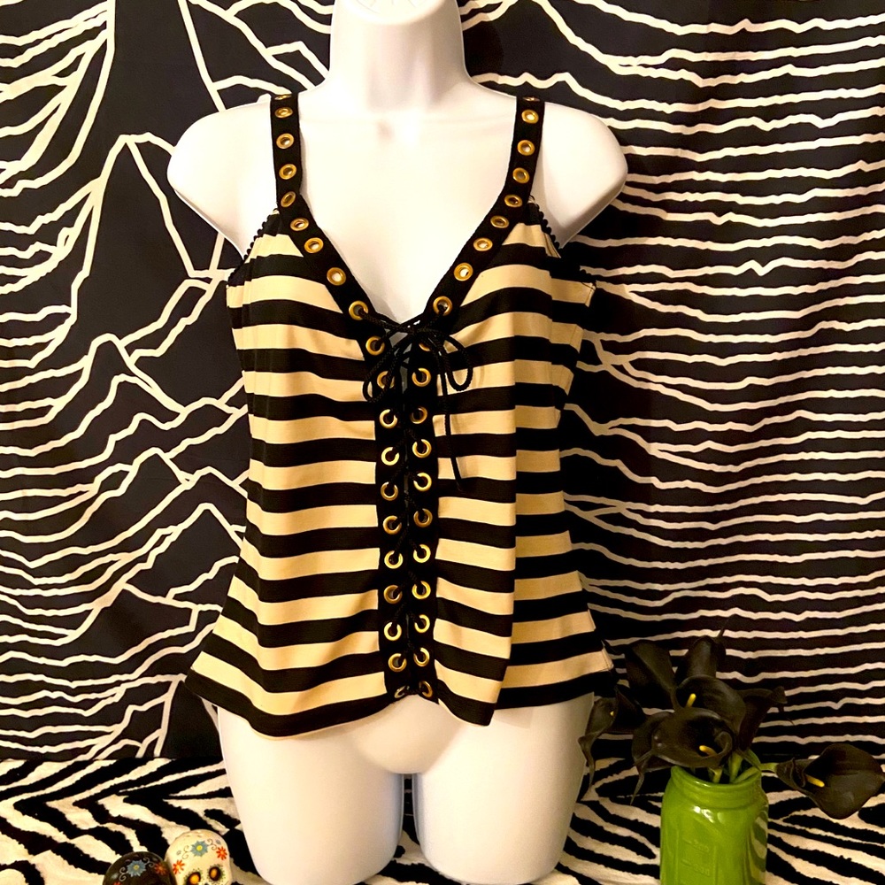 🖤NWT Striped Adjustable Corset Top🖤